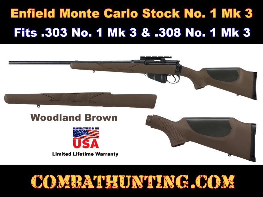 Enfield Rifle Stock Monte Carlo Stock No. 1 Mk 3 style=