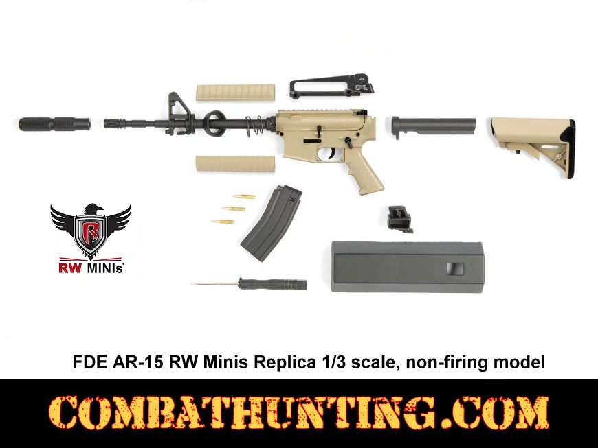FDE AR-15 RW Minis Replica 1/3 scale Non-Firing Model style=