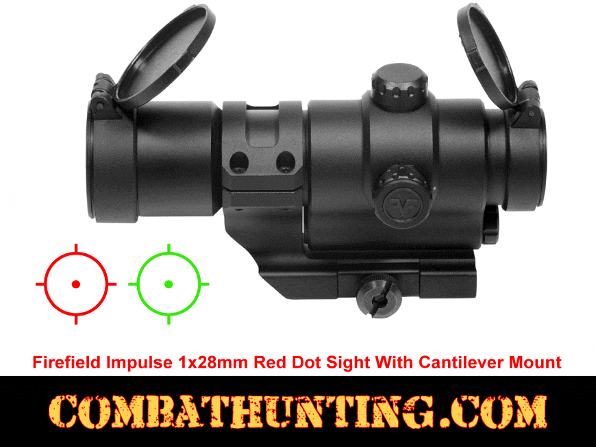 Firefield Impulse 1x28mm Red Dot Sight With Cantilever Mount style=
