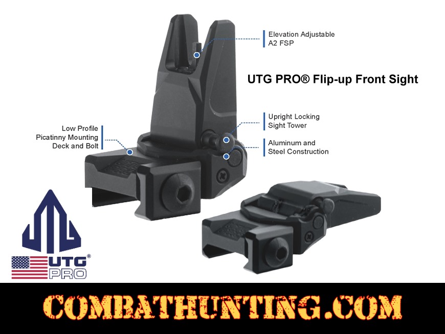 UTG PRO® Flip-up Front Sight Picatinny A2 style=