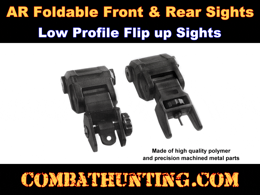 Foldable Front and Rear Sights Low Profile Flip up Sights style=