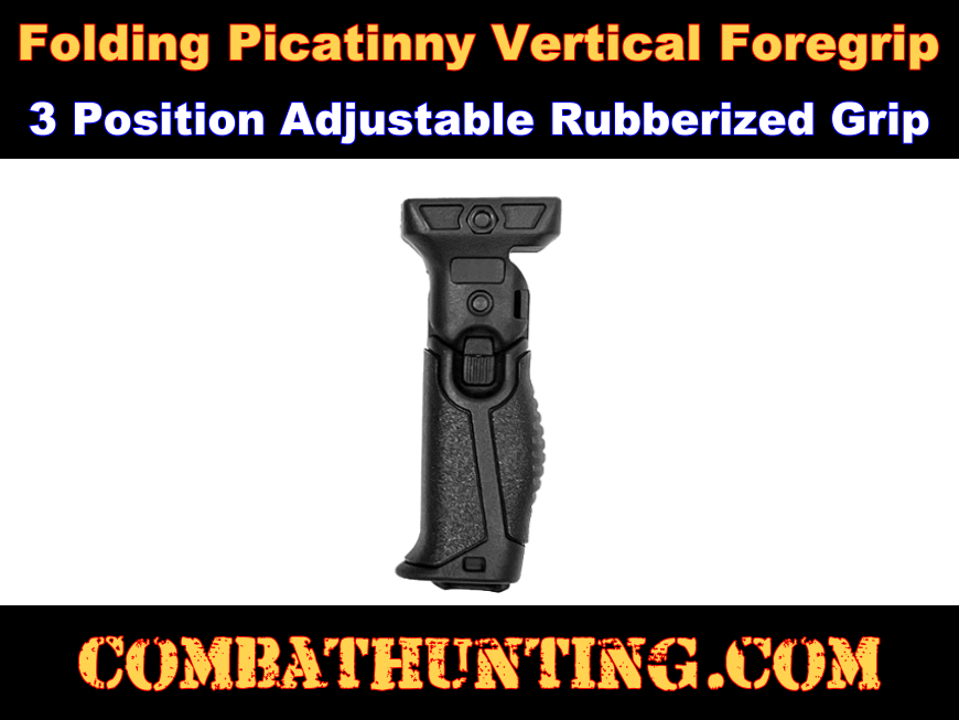 Rubber Overmolded Ergonomic Foregrip Folding Picatinny style=