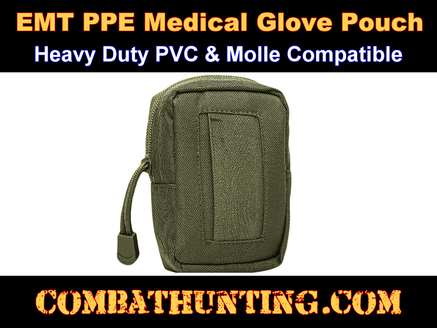 Green EMT Glove Pouch Molle Medical Glove Pouch style=