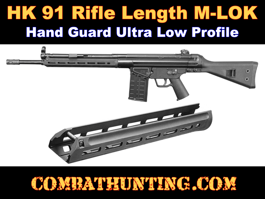 MMH92 HK 91 Rifle Length M-LOK Handguard - Quad Rails - Handguards.