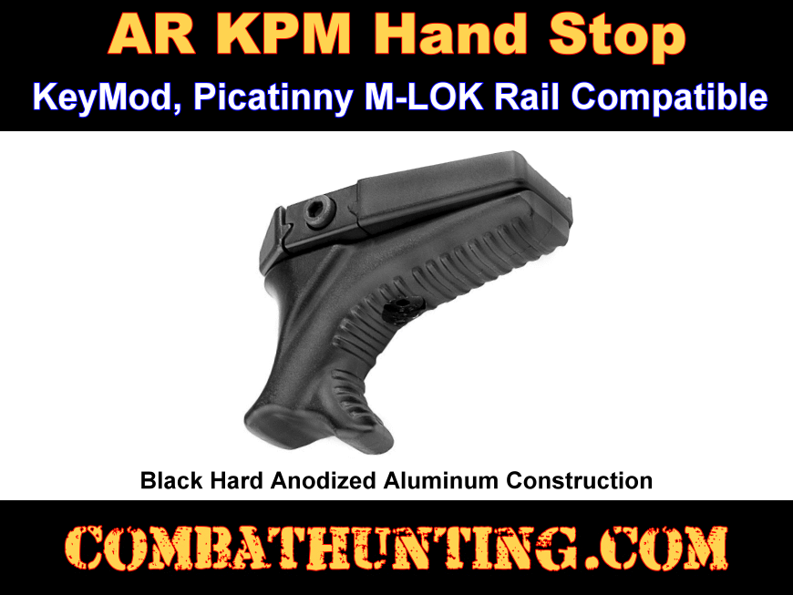 Hand Stop M-LOK KeyMod Picatinny Rail Compatible style=