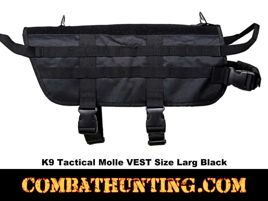 K9 Tactical Molle VEST Size Large Black style=