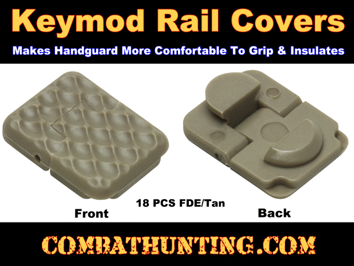 Keymod Rail Covers FDE Tan 18 Pieces Of Keymod Rail Covers style=