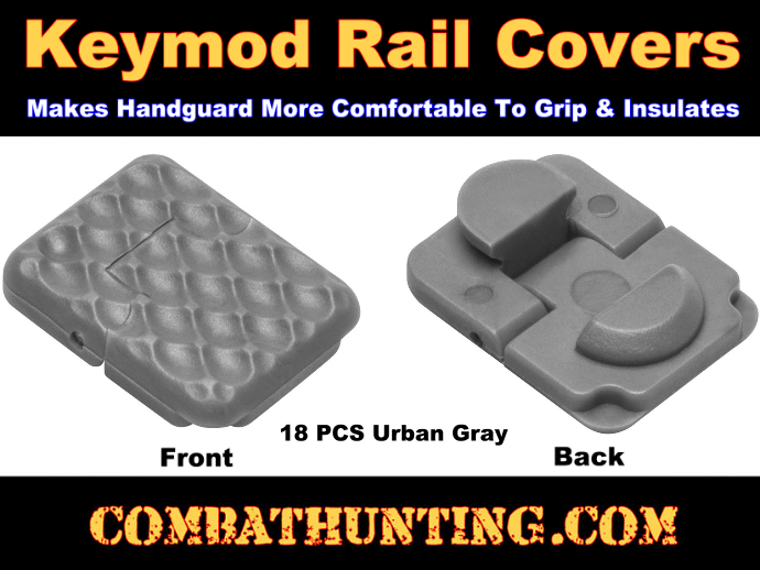 Keymod Rail Covers Urban Gray 18 Pieces Of Keymod Rail Covers style=