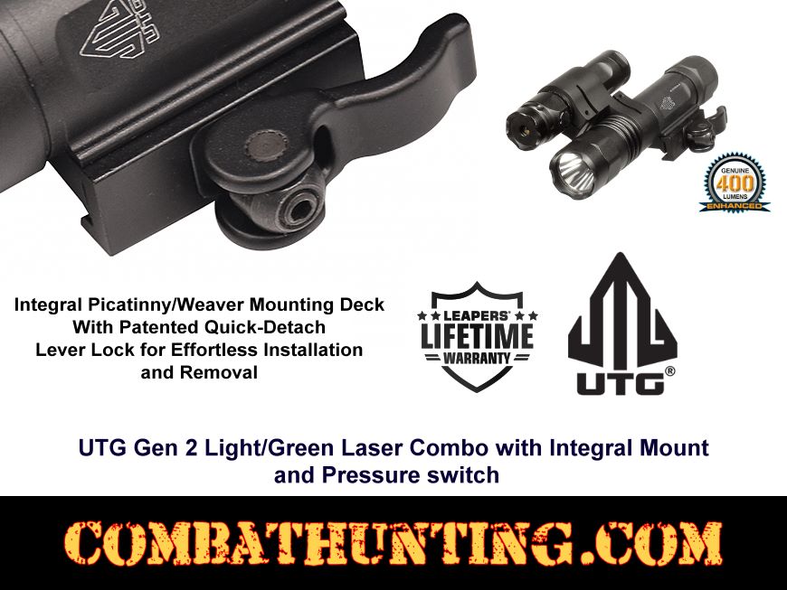UTG Gen 2 Light/Green Laser Combo with Integral Mount  style=