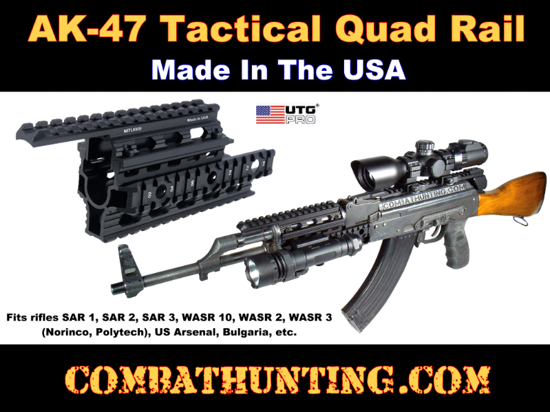 AK Metal Quad Rail Handguard Standard/Oversize USA style=