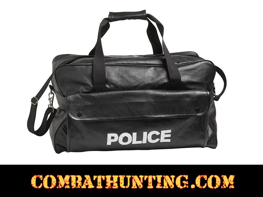 Pdbagblack Leather Police Duffle Bag Gear Gun Cases Bags