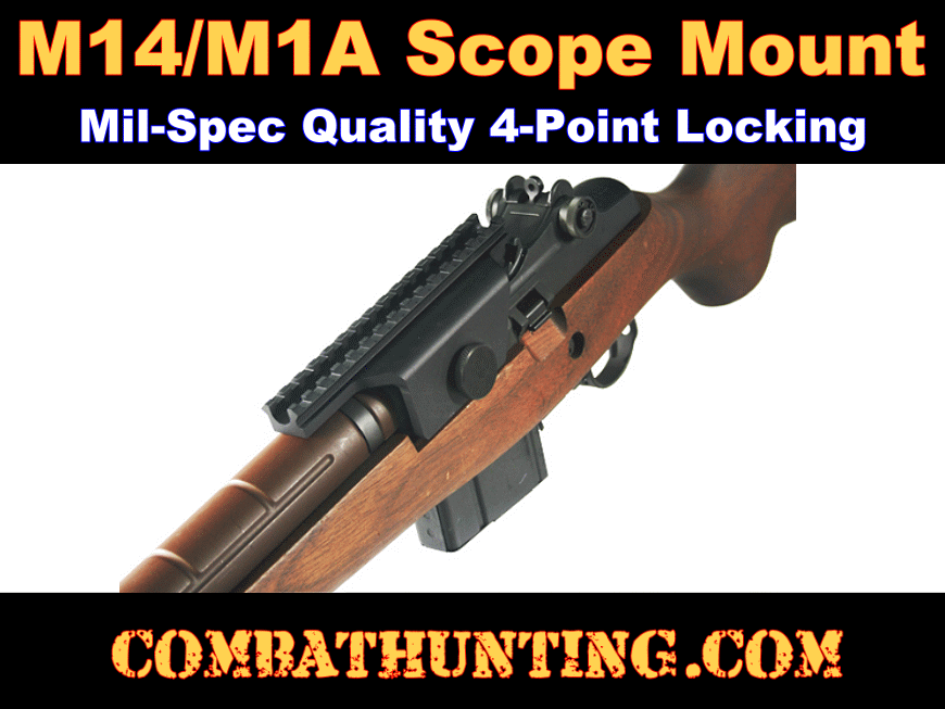 UTG New Gen 4-Point Locking Deluxe M14/M1A Scope Mount style=