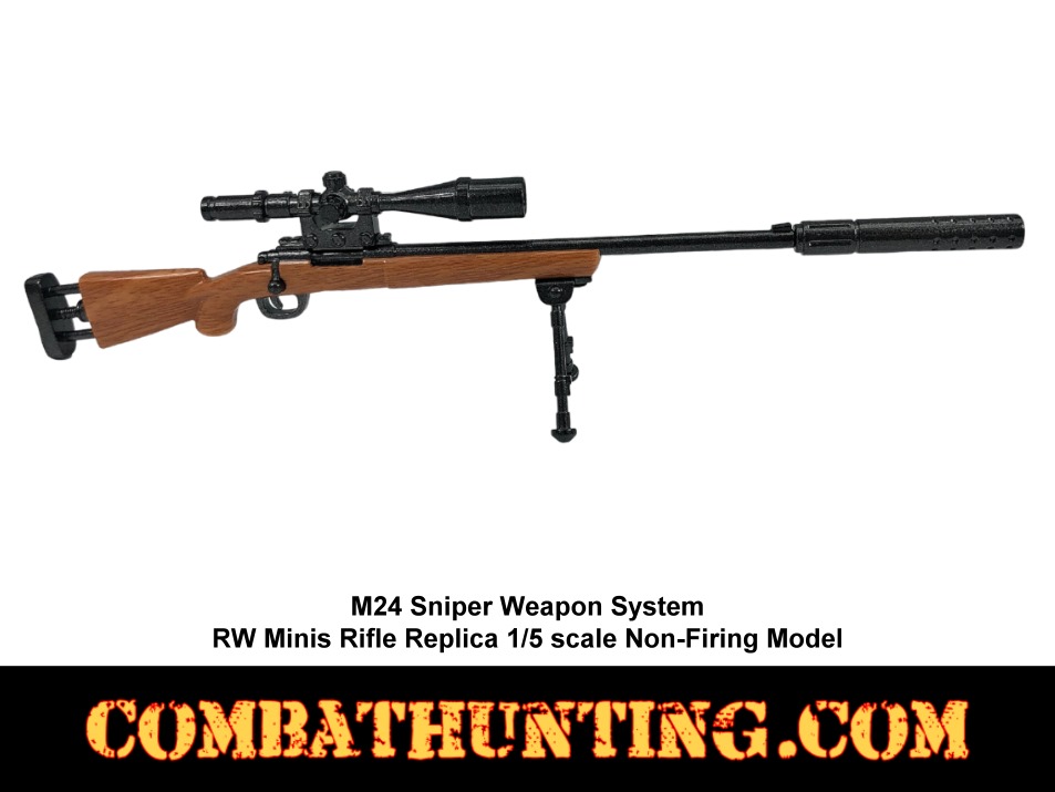 M24 Sniper Weapon System RW Minis Rifle Replica 1/5 scale Non-Firing Model style=