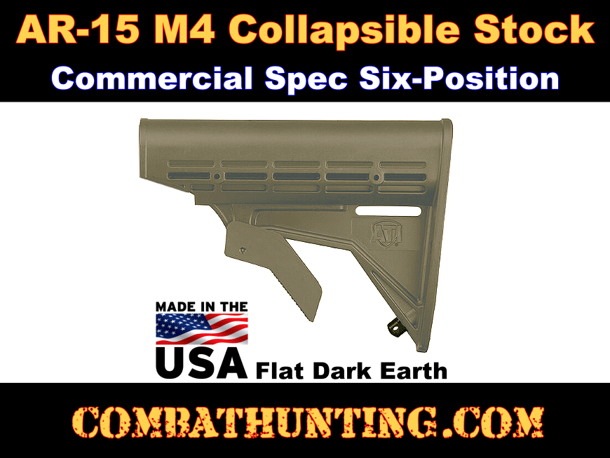 M4 Carbine Stock FDE AR-15 Flat Dark Earth Furniture Commercial style=