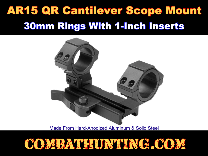 AR-15 Cantilever Mount 30mm & 1 inch QR  style=