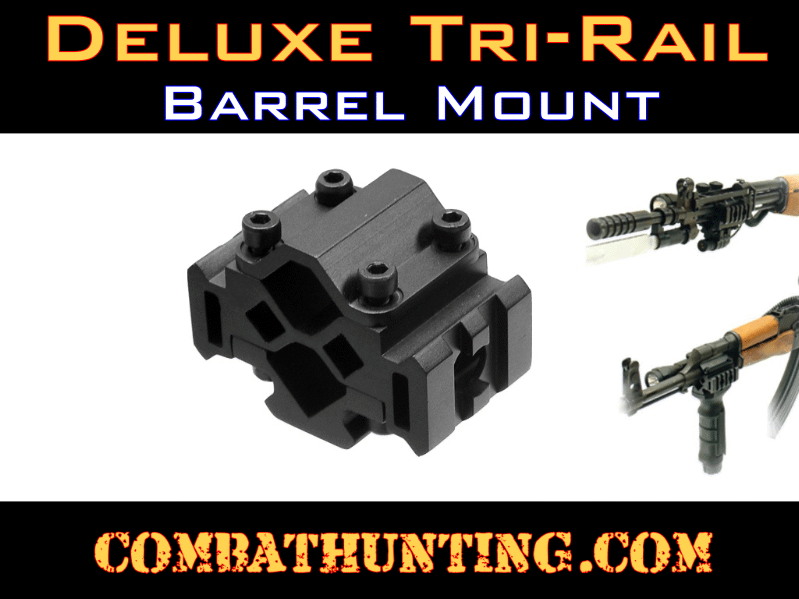 Leapers Deluxe Tri-Rail Barrel Mount 2 Slot style=