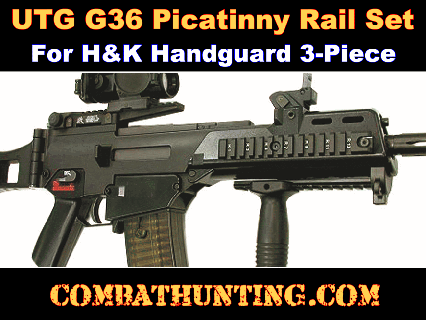 UTG MNTP503 Tactical Picatinny/Weaver Rail, Set 3  style=