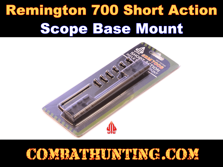 UTG Scope Mount for Remington 700 Short Action Rifle Steel Black  style=