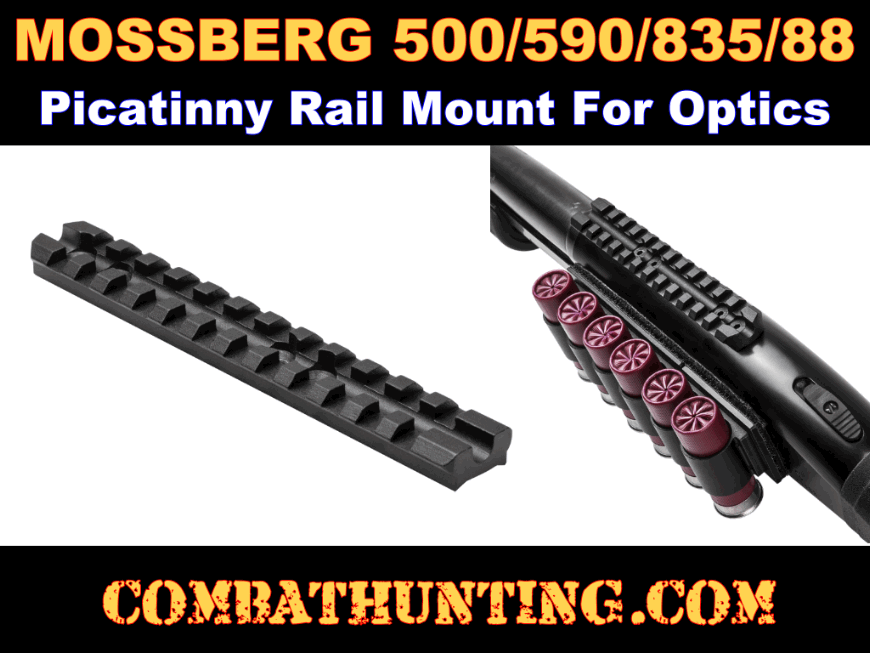 Mossberg 500/590/835/88 Series Shotgun Picatinny Rail Mount style=