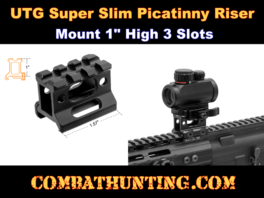 UTG Super Slim Picatinny Riser Mount 1