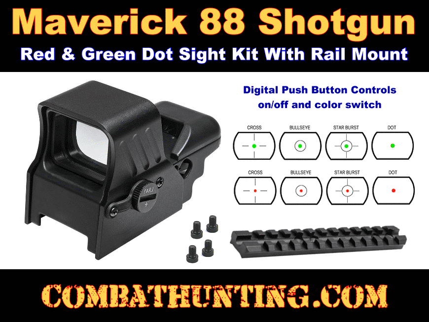 thumbnail image 2 of Trinity Red Dot Sight With Picatinny Mount – For Mossberg Maverick 88 12 Gauge Shotgun 2 of 5
