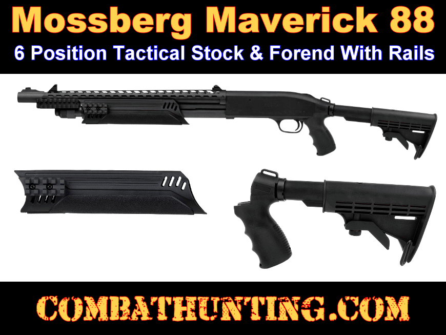 MV88TS Maverick 88 Tactical Stock and Forend With Rails - Maverick 88  Shotgun