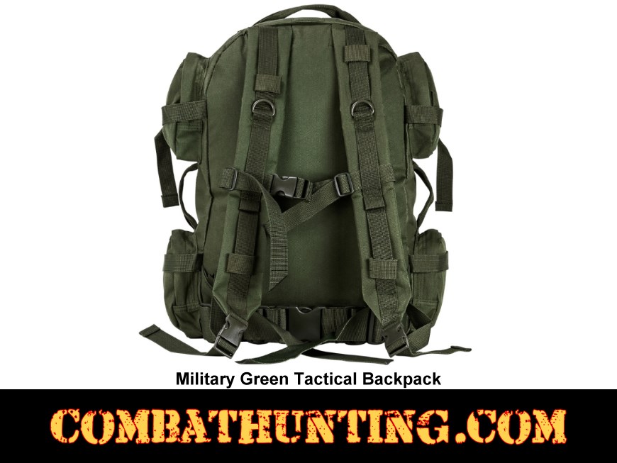 Military Green Tactical Backpack MOLLE style=