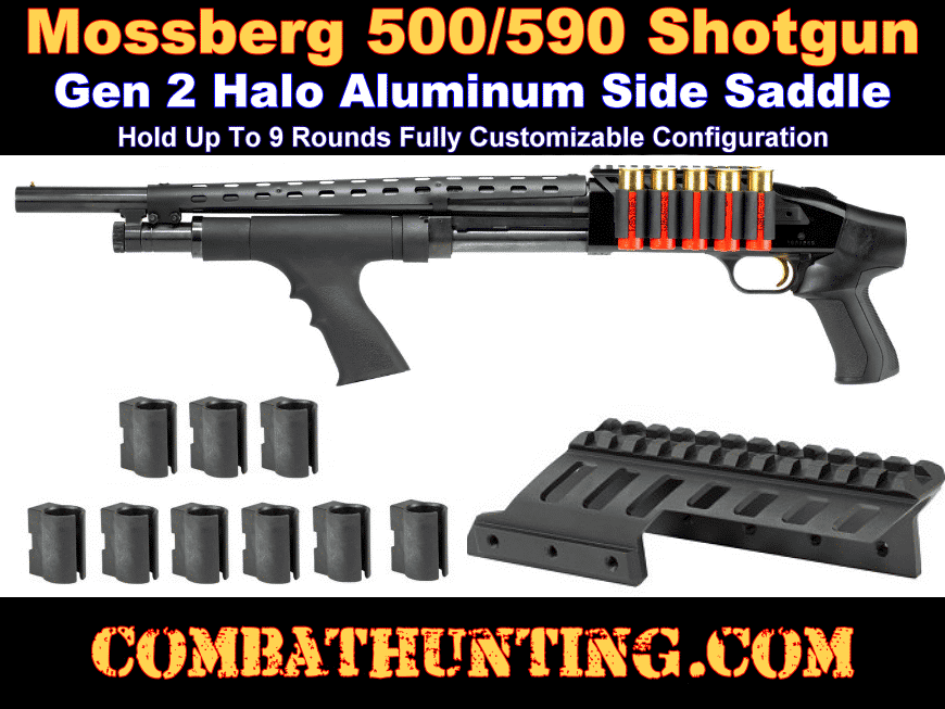 Mossberg 500/590 Side Saddle Shotshell Holder 12GA style=