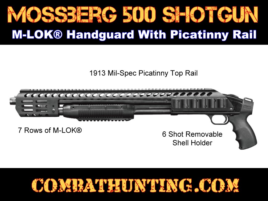 Mossberg 500 Tactical Picatinny Rail System With M-Lok Handguard style=