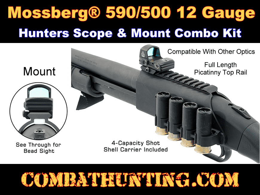 Mossberg® 590/500 12 gauge shotgun Scope & Mount Combo 3-9x32mm style=