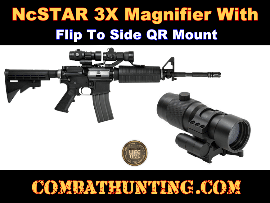 Details about   Tactical 3X Magnifier Scope for Red Dot Sights Flip to Side Rifle Mount 