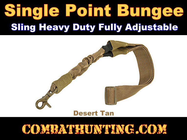 NcStar Heavy Duty Single Point Bungee Sling FDE/Tan style=