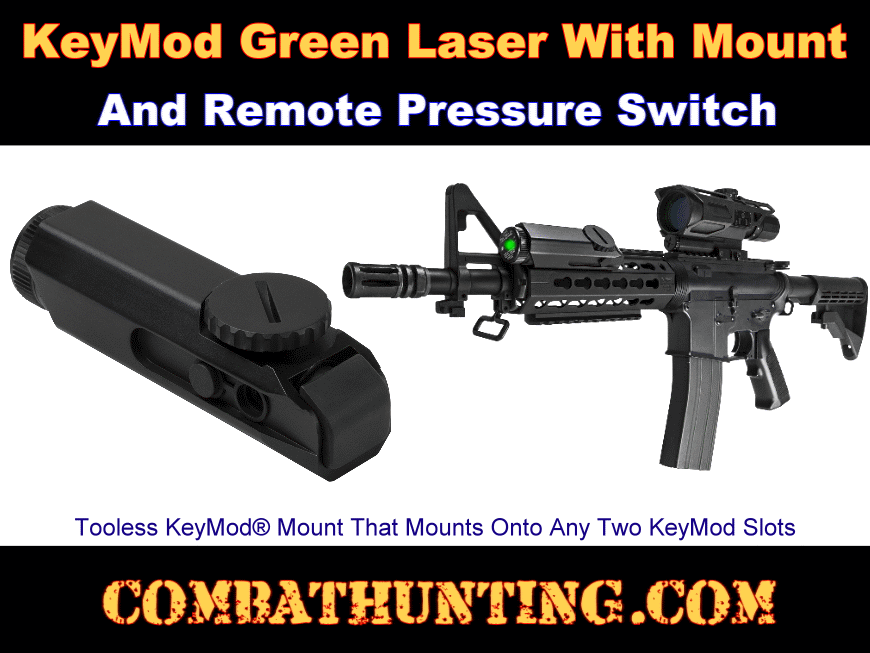 KeyMod Green Laser With Mount and Remote Pressure Switch style=