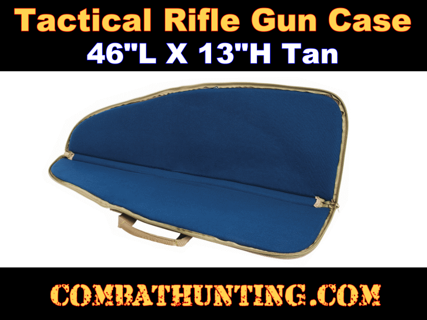 46 Inch Tactical Rifle Gun Case Tan style=
