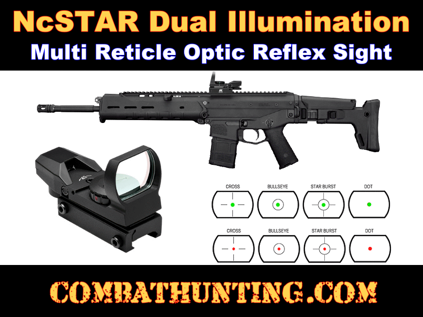 NcSTAR Dual Illumination Multi Reticle Optic Reflex Sight style=