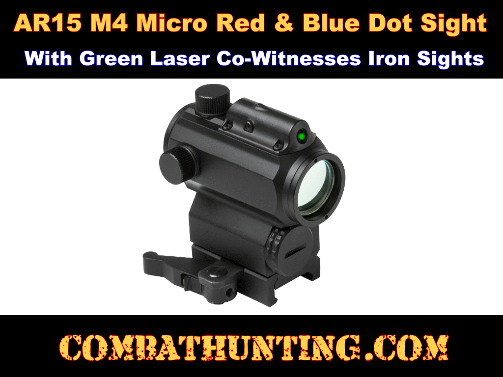 Ncstar Micro Red & Blue Dot Sight With Green Laser style=