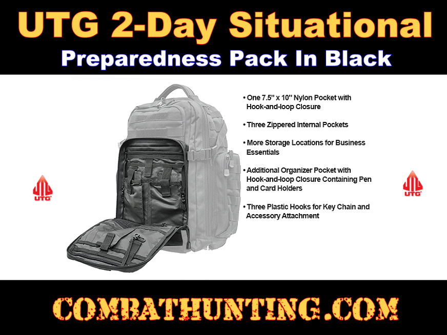 UTG 2-Day Situational Preparedness Pack Black style=