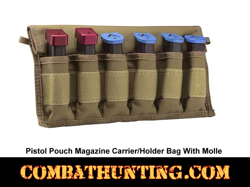 Tan/FDE Pistol Pouch Magazine Carrier/Holder Bag style=