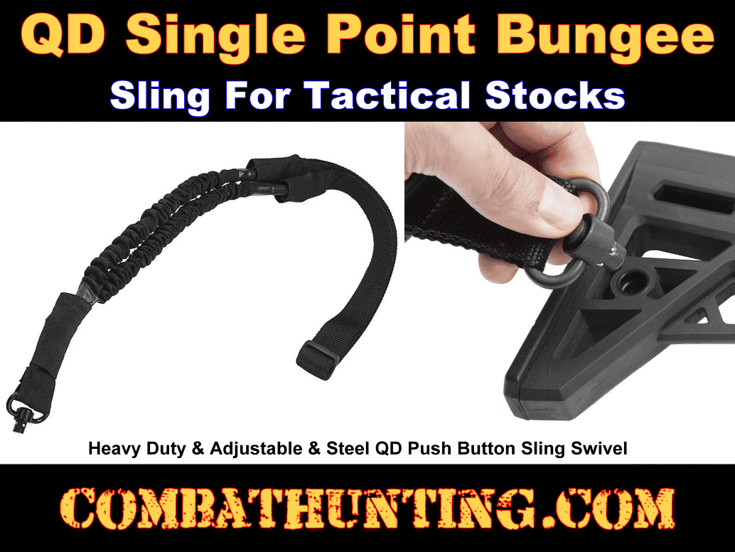 QD Single Point Bungee Sling With Swivel style=