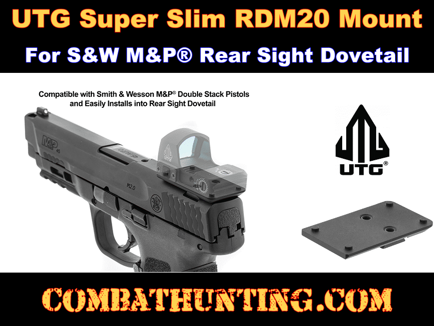 UTG® Super Slim RDM20 Mount for S&W M&P® Rear Sight Dovetail style=
