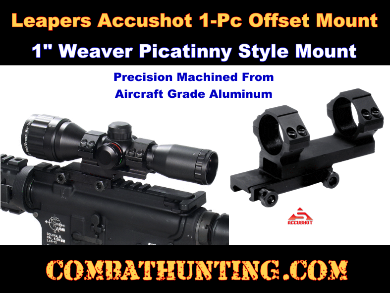 Leapers Accushot 1-PC Offset Picatinny Mount 1