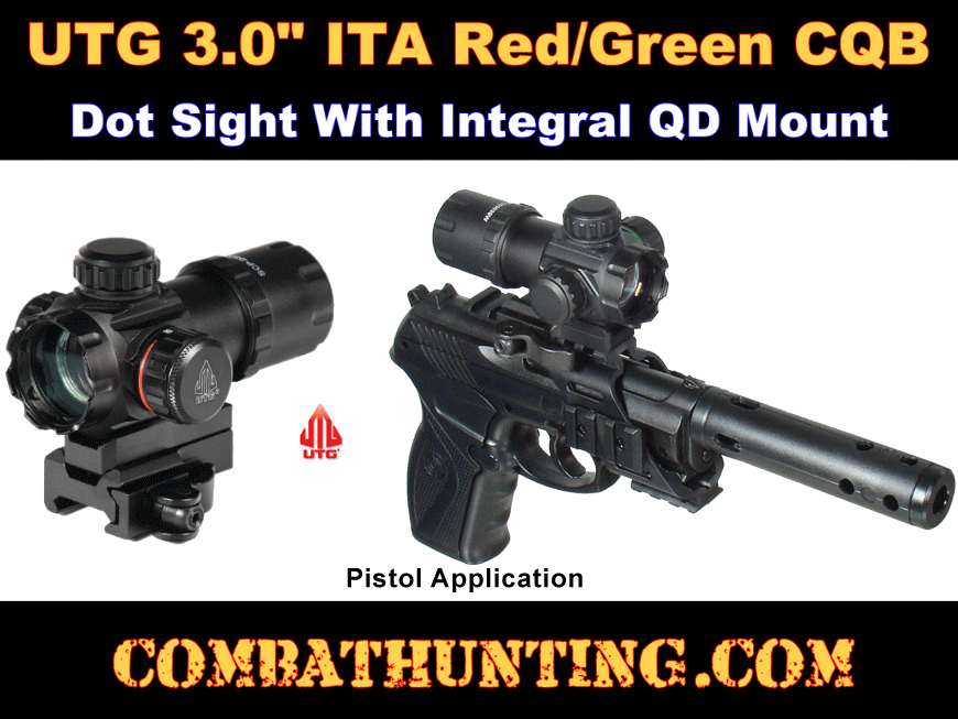 Red Green Dot Sight Scope Tactical Reflex Laser 30mm for Rifle Picatinny Rail 