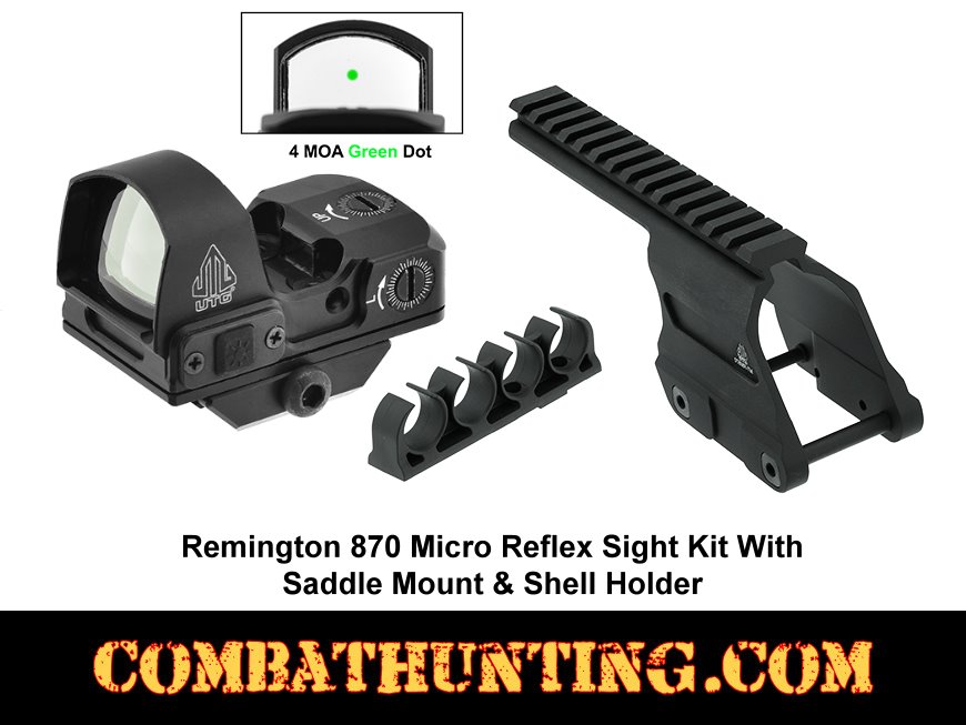 Remington 870 Reflex Sight Green Dot With Saddle Mount & Shell Holder style=