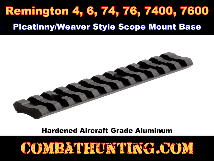 Weaver Mounts Bases #48472 Aluminum  Base Pair For Remington 7400/7600/4/6 