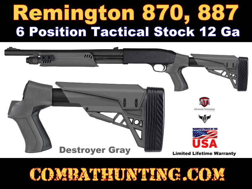 Remington 870, 887 Shotgun Stock Destroyer Gray style=