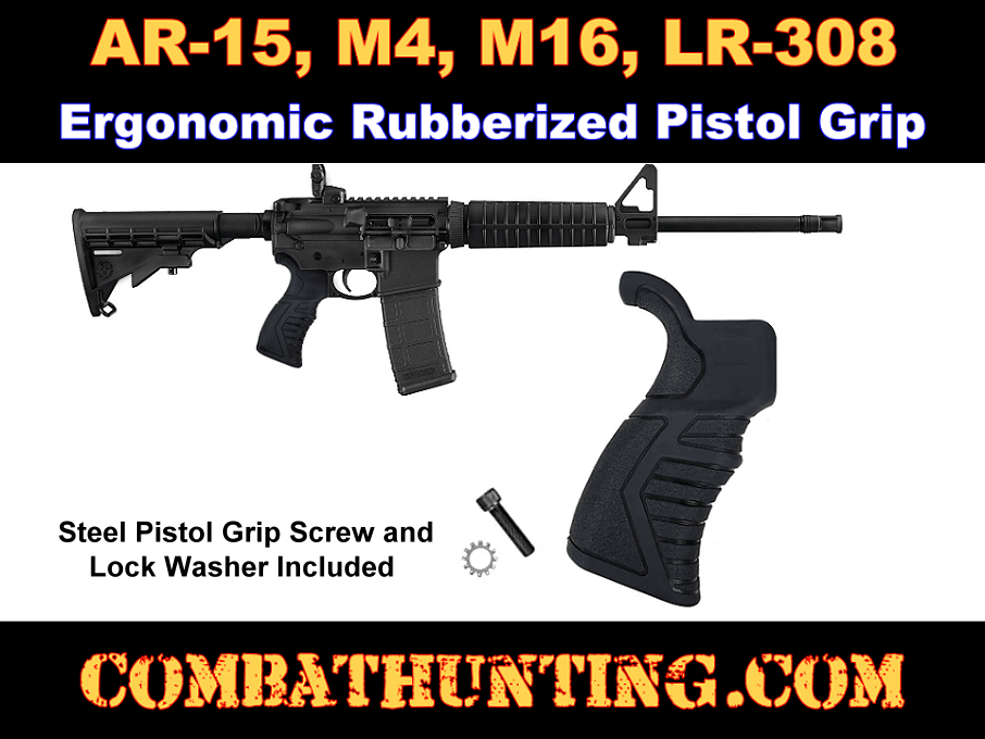 AR-15 A2 Pistol Grip With Storage Compartment Ergonomic style=