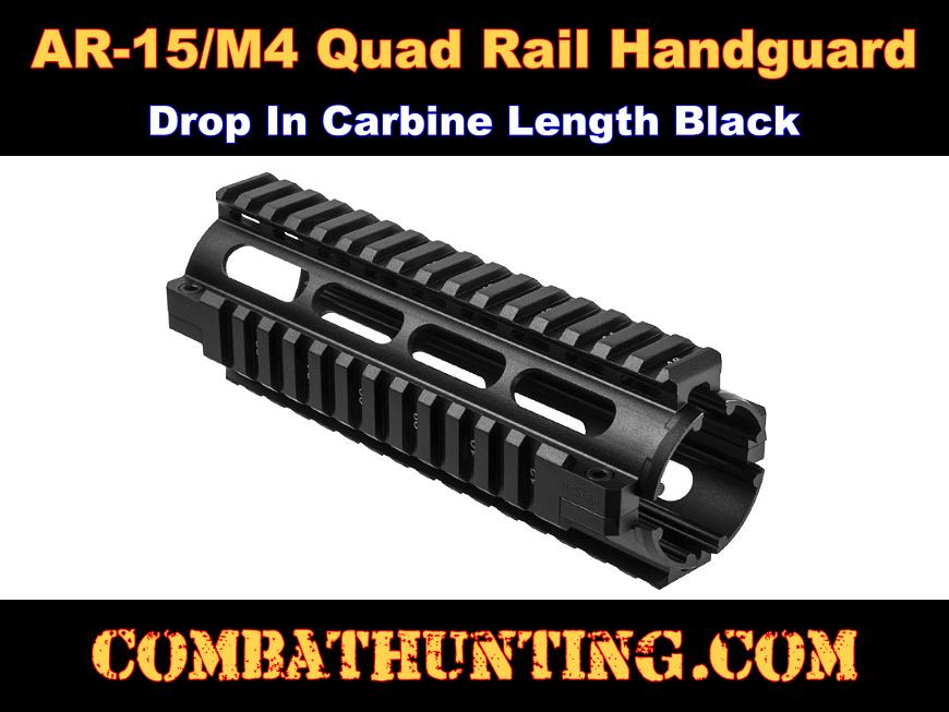 Ruger AR-556 Quad Rail Carbine Length Drop-in Handguard style=