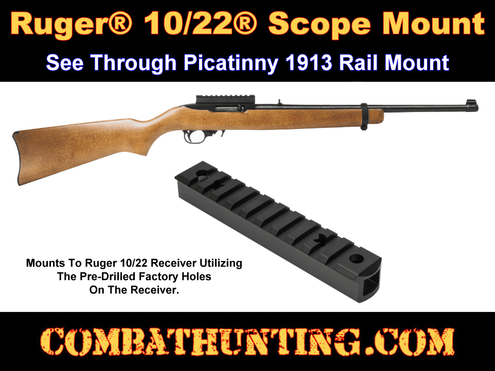 Ruger 10/22 See Through Mount Mil-Spec Picatinny style=