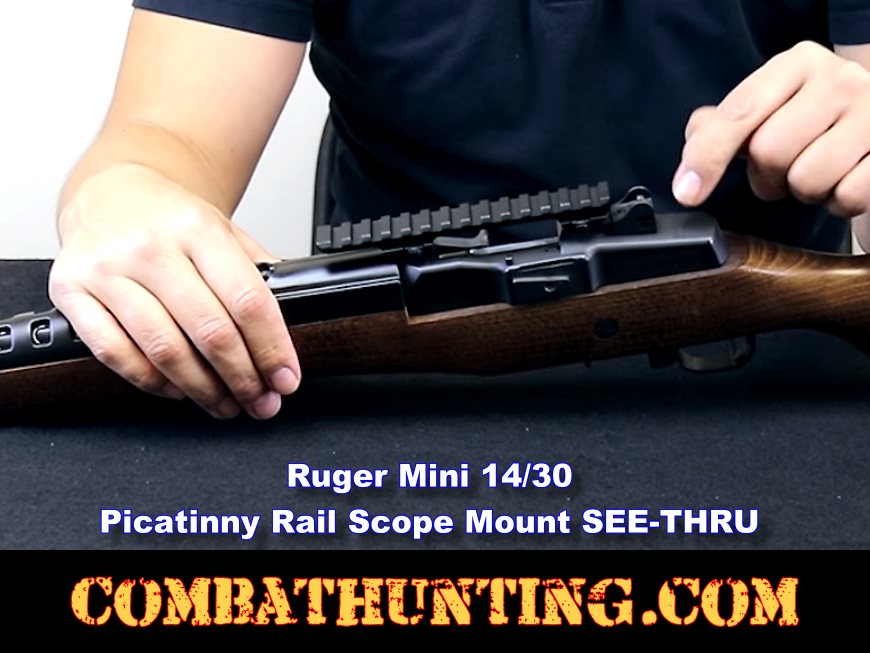 Ruger Mini 14/30 Picatinny Rail Scope Mount SEE-THRU style=