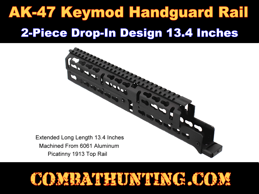AK-47 KeyMod Handguard-Extended AK Rail style=
